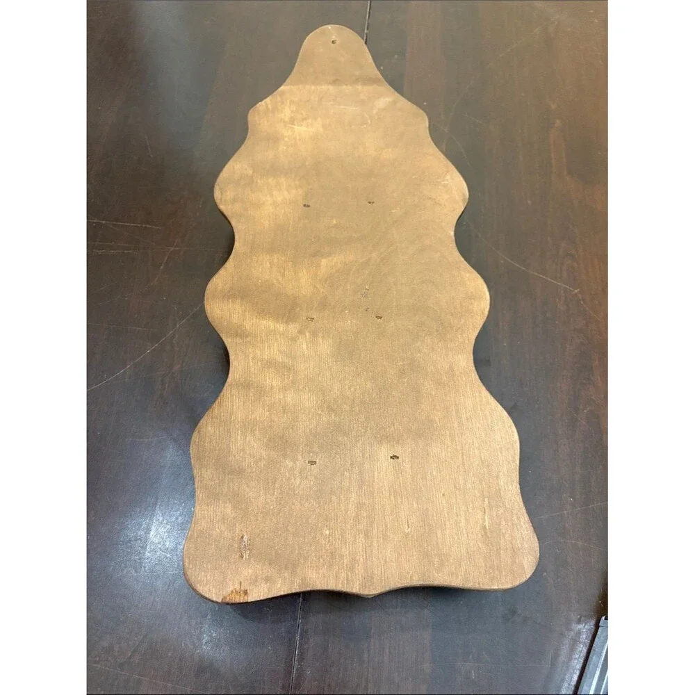 Vintage Wooden 3 Butterfly Wall Hanging Carved Mail Bill Key Letter Holder